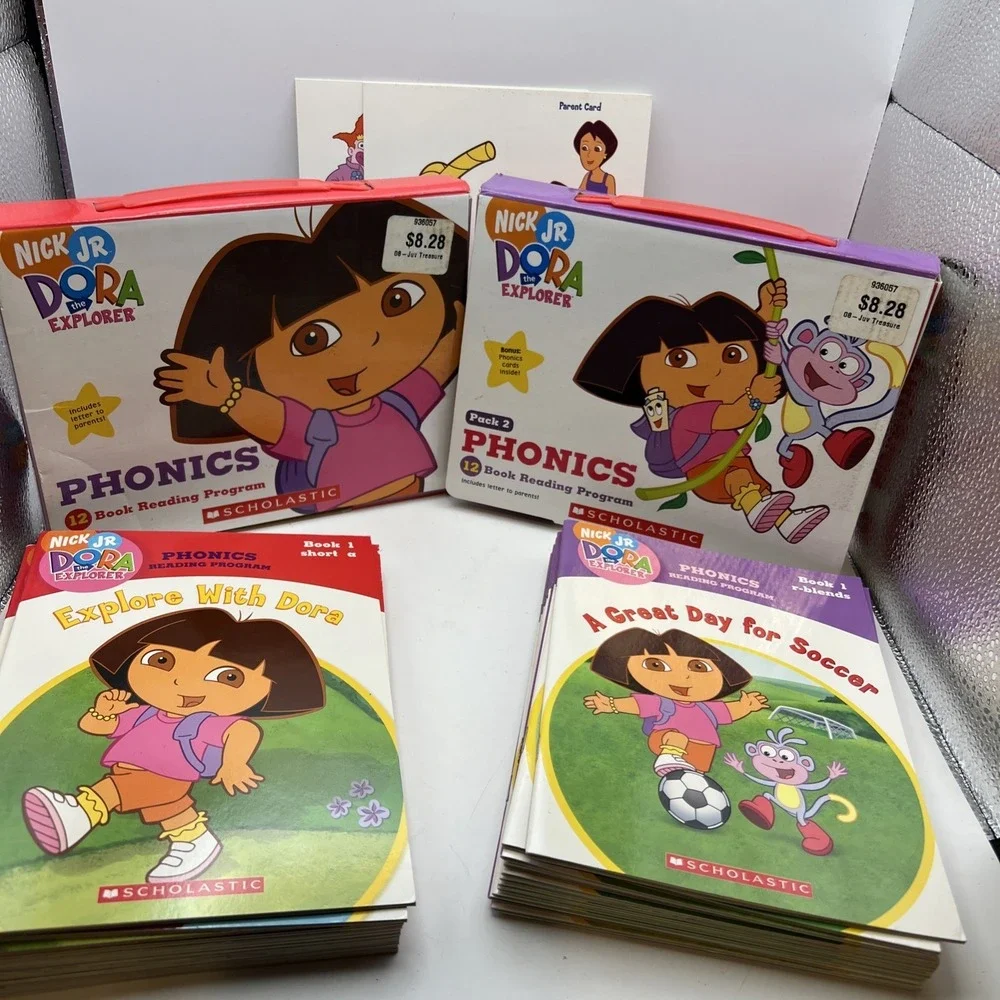 2X Dora the Explorer Phonics Boxed Sets, 23 Books- Box 1&2,  Phonics Scholastic